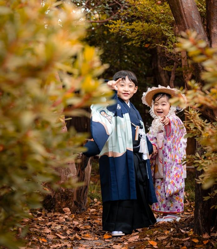 紅葉と七五三のロケーション撮影