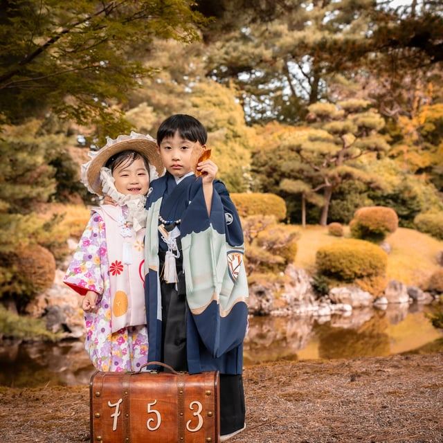 紅葉と七五三のロケーション撮影