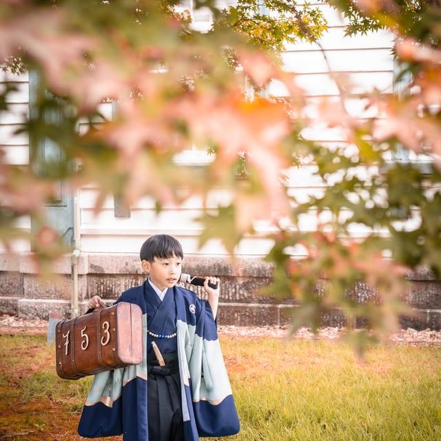 紅葉と七五三のロケーション撮影
